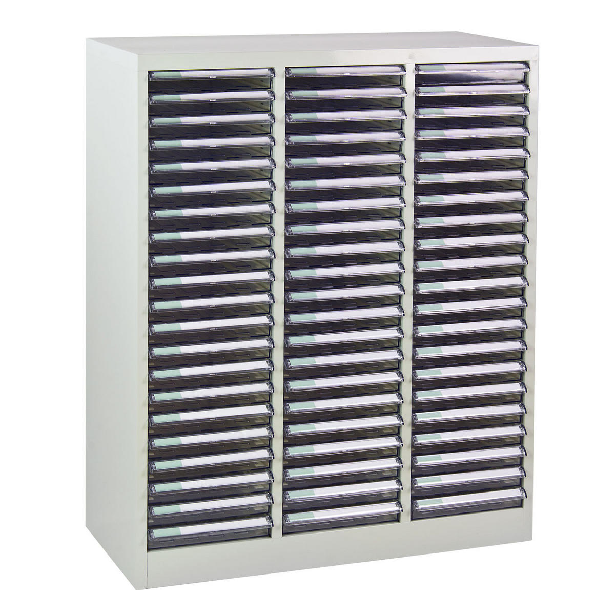 SCHUBLADENCONTAINER Kobra mit 63 Schubladen 88x80x35cm Lichtgrau - Grau, Kunststoff/Metall (80/88/35cm) - PROREGAL