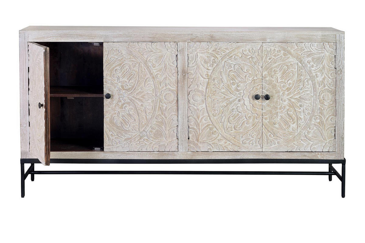SIDEBOARD aus Mangoholz - Perlmutt, Holz (39/90/170cm) - Giner y Colomer