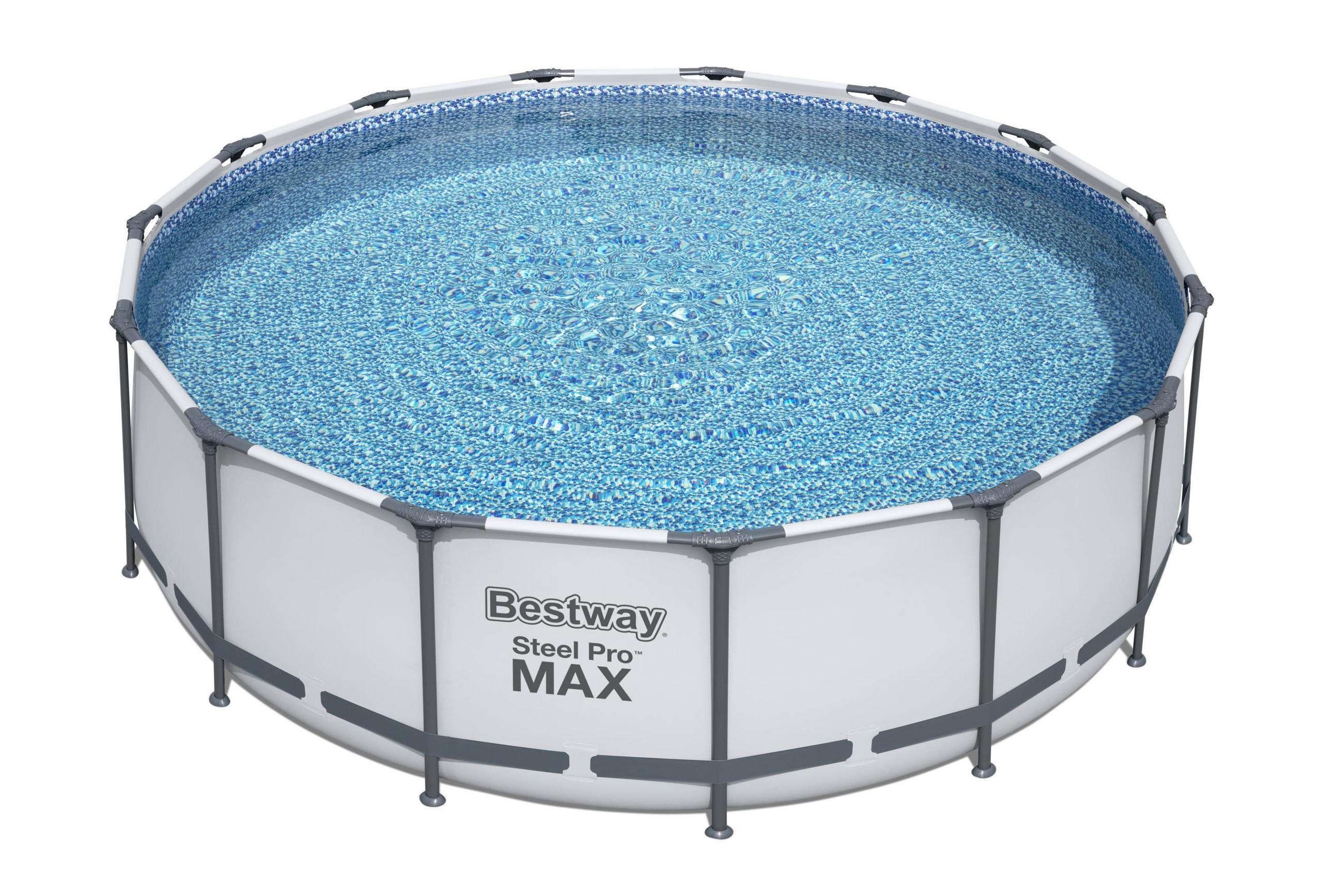 POOL Maxi rund Grau 122x457x457cm - Grau, Kunststoff (457/122/457cm) - DELUKE
