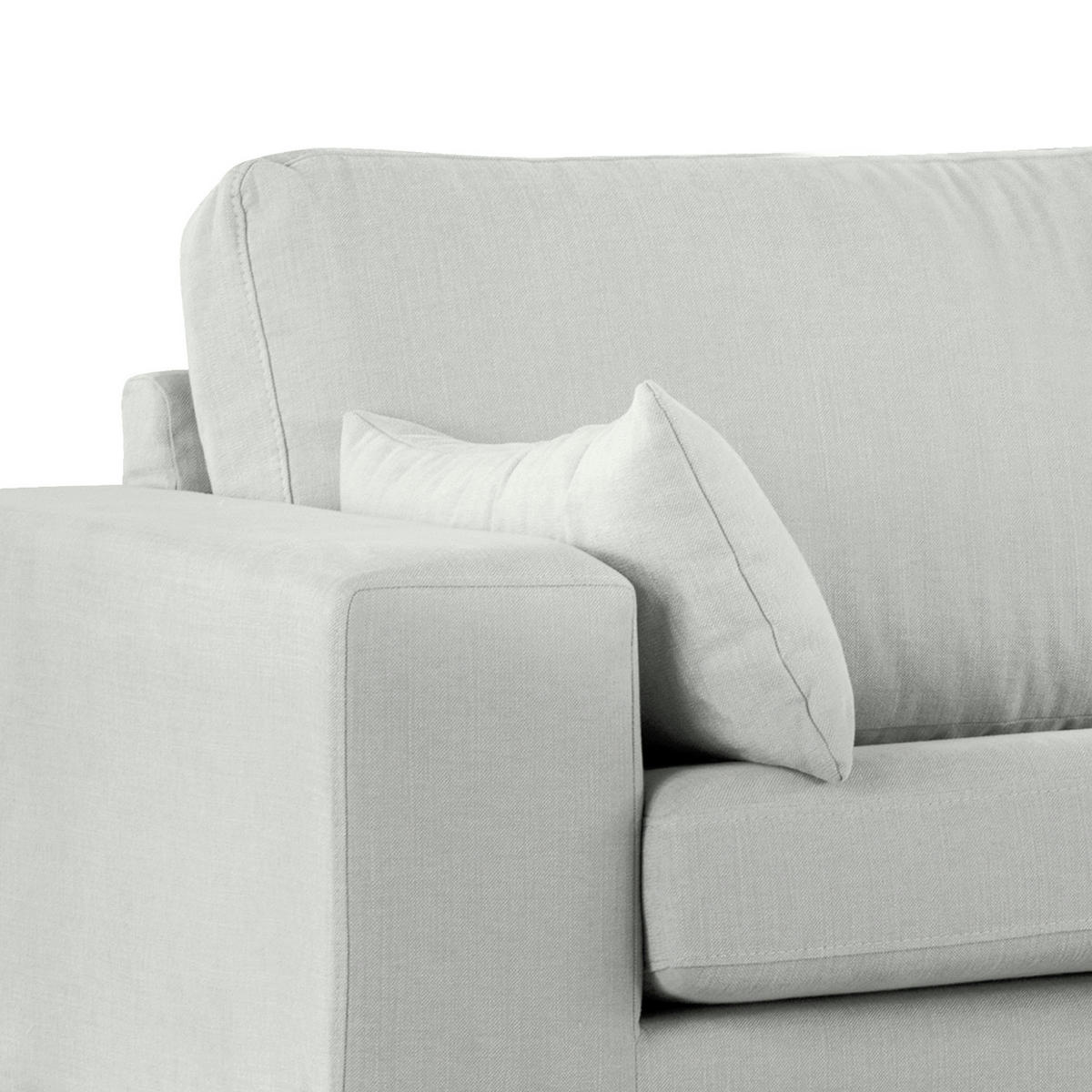 ECKSOFA mit Ottomane - Eichefarben/Grau, Naturmaterialien/Eichenholz (287/219cm) - home24