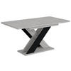 ESSTISCH ausziehbar 120 -160x90x75 cm - Betonoptik K350/Schwarz - AOX - Schwarz, Holzwerkstoff (120/90/75cm) - ALTDECOR