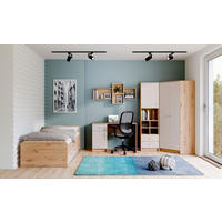 JUGENDZIMMER Trey Set A - 5-teilig - Kaschmir/Eichefarben, Holz/Holzwerkstoff (82/188/82cm) - QMM TraumMöbel