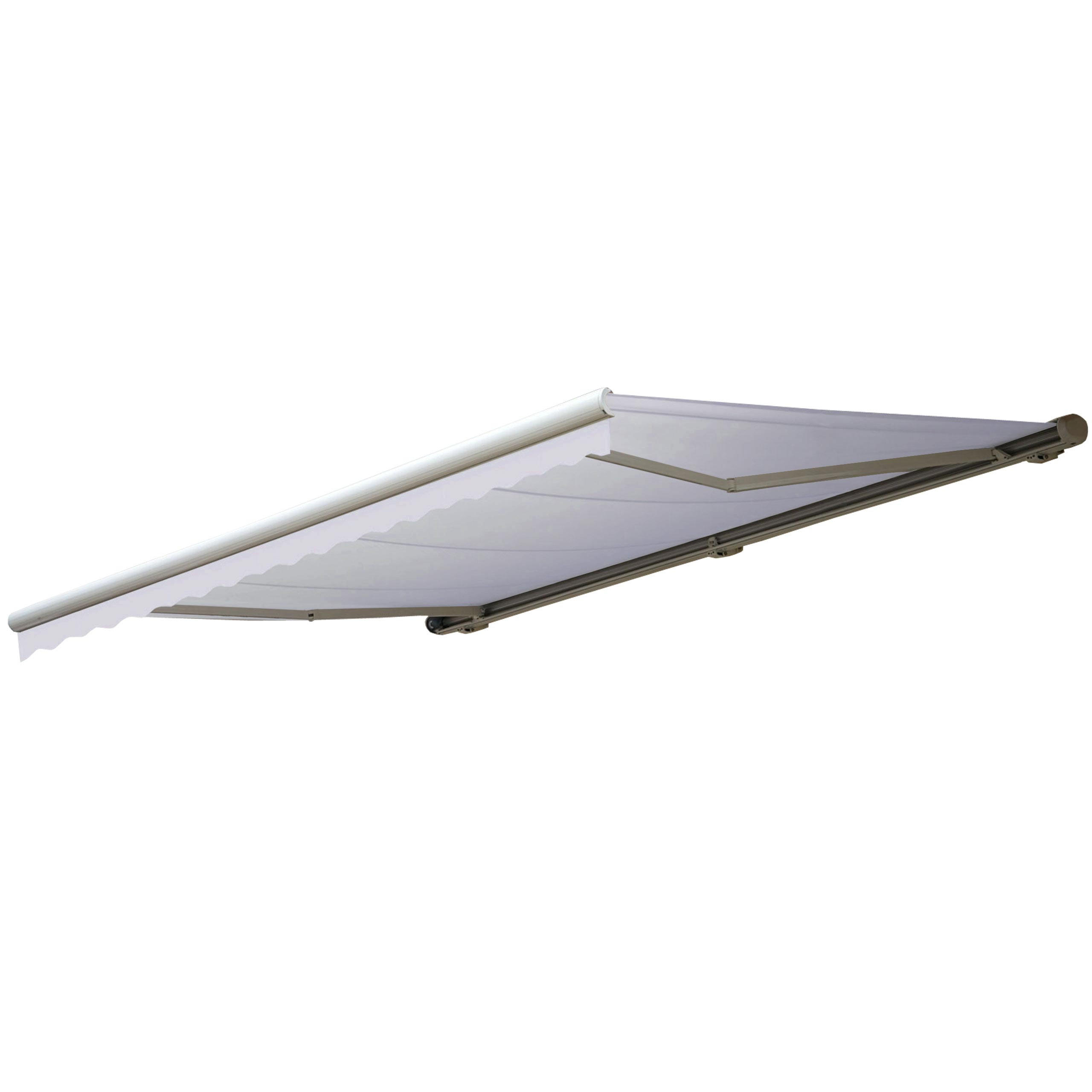 KASSETTEN-MARKISE MIT VOLANT Cremeweiß - Weiß, Textil (450/23/300cm) - MCW