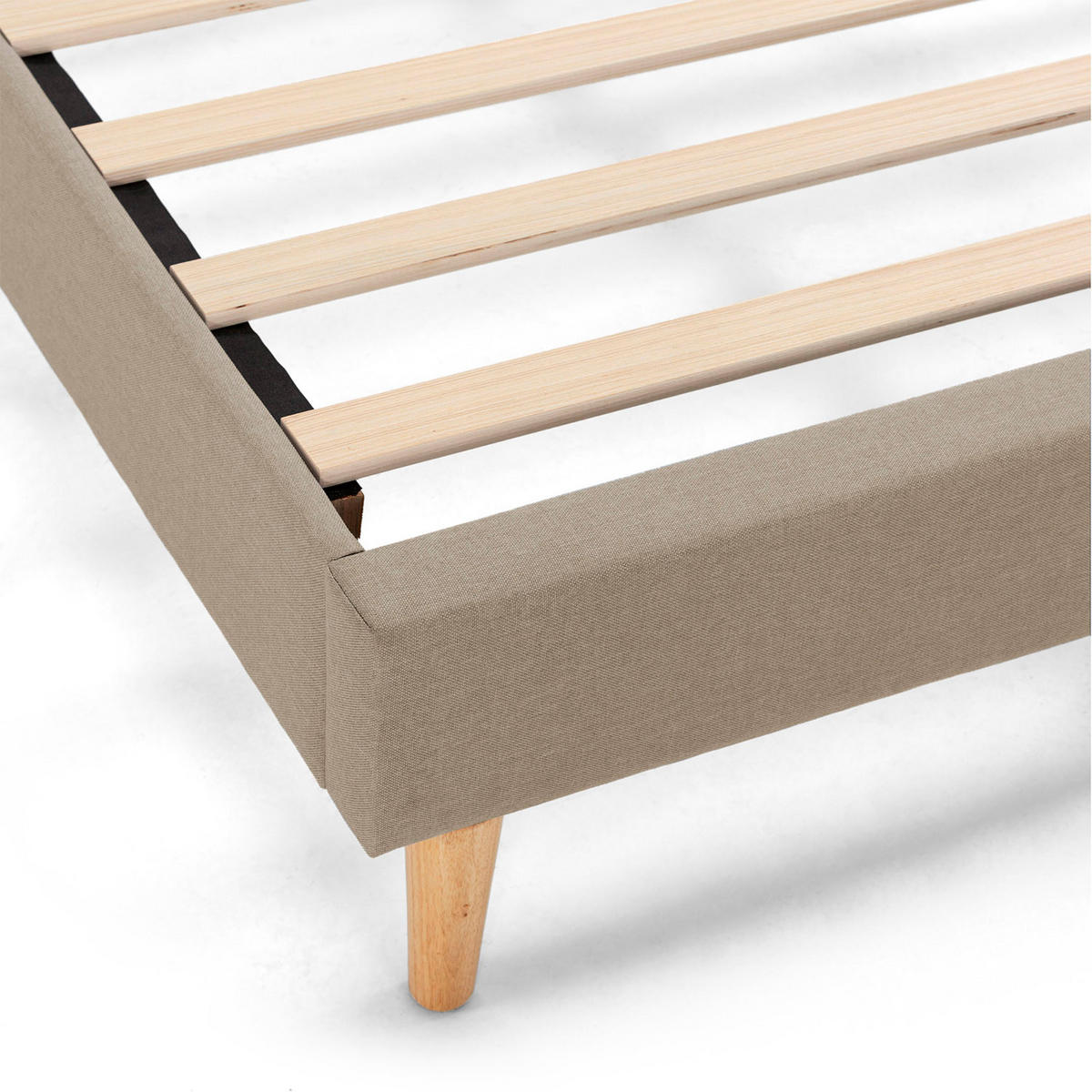 POLSTERBETT + kopfteil 140x190 cm Aura, Beige - Beige, Textil (190/140/90cm) - VS Venta-stock