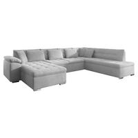 WOHNLANDSCHAFT Niko Bis, Seite: Links - Silberfarben, Holz/Textil (348/76/205cm) - MIRJAN24