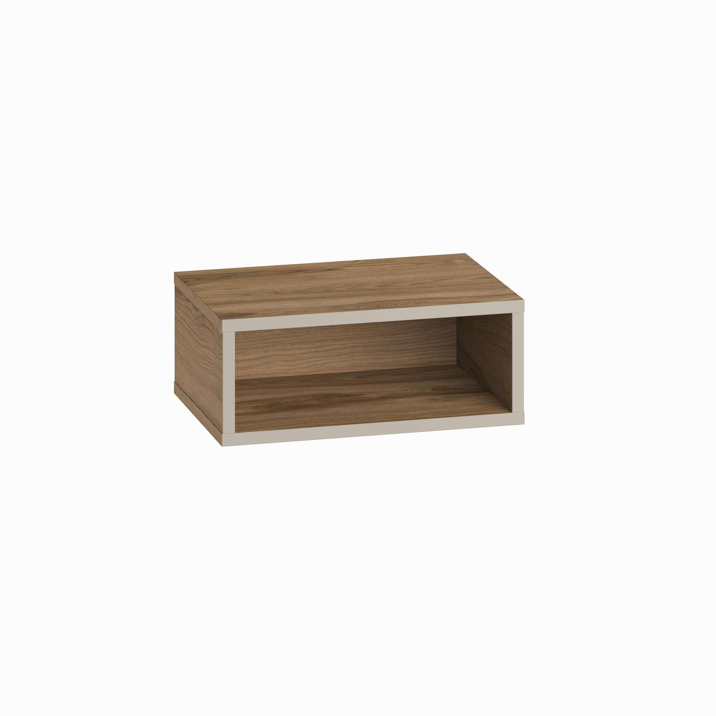 NACHTTISCH Brik Naturel Eiche Sandstein 30/18/45cm - Naturfarben, Holzwerkstoff (45/18/30cm) - Decortie