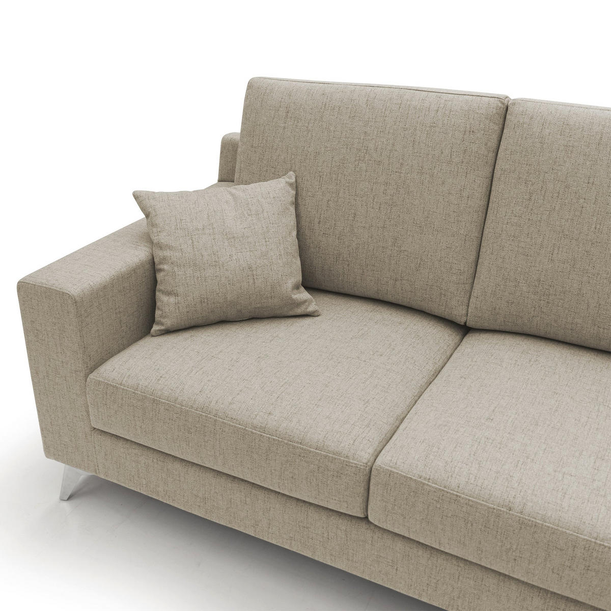LINEARSOFA Michael - Braun, Textil (206/95/91cm) - Divani.store