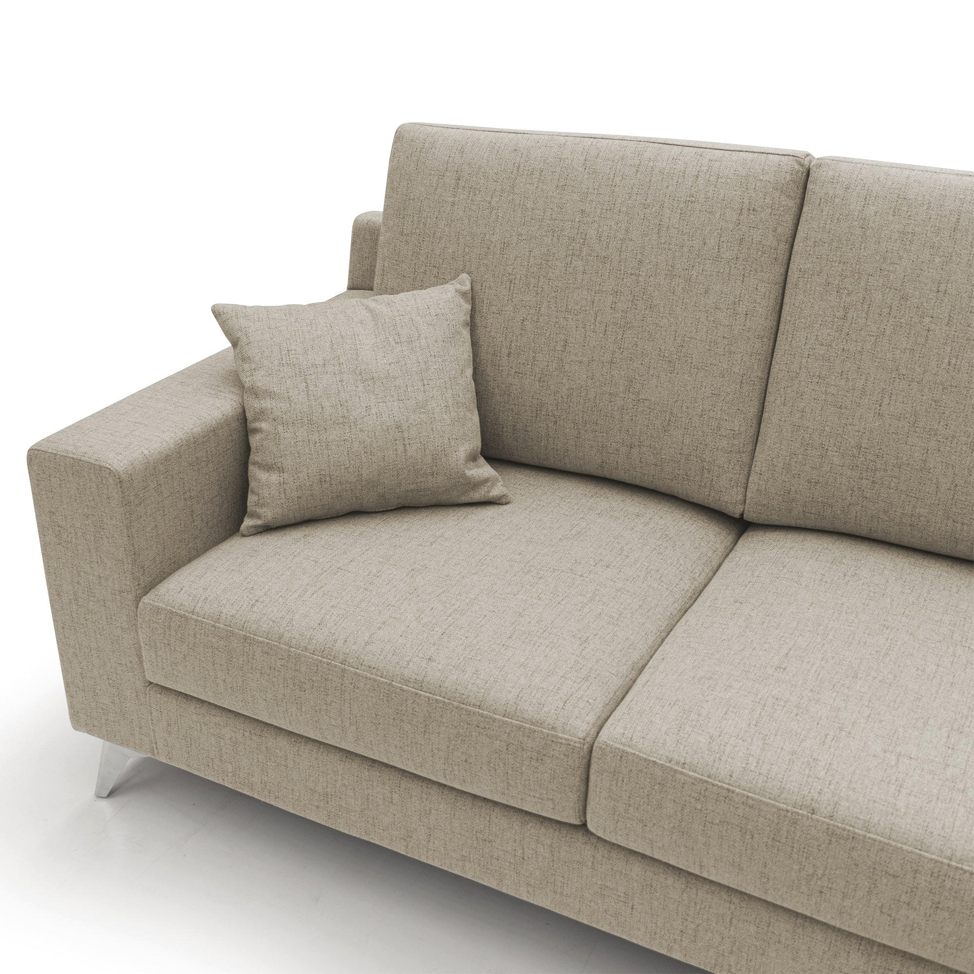 Thumbnail - Divani.store Linearsofa, Braun, Textil, 206x95x91 cm, Wohnzimmer, Sofas & Couches, Sofas