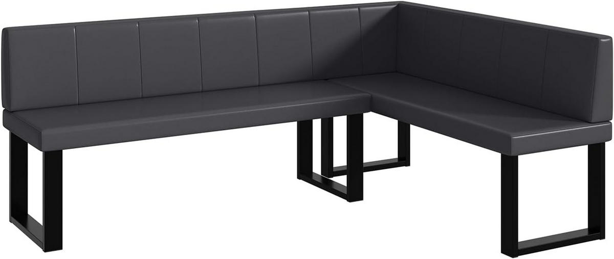 ECKBANK PETER_U - Grau, Leder (142/196cm) - Meblini