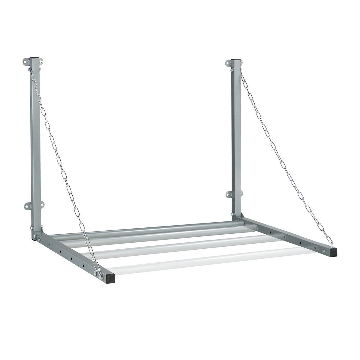 REIFENREGAL Wandmontage - Grau, Metall (143/70.5/73cm) - Relaxdays