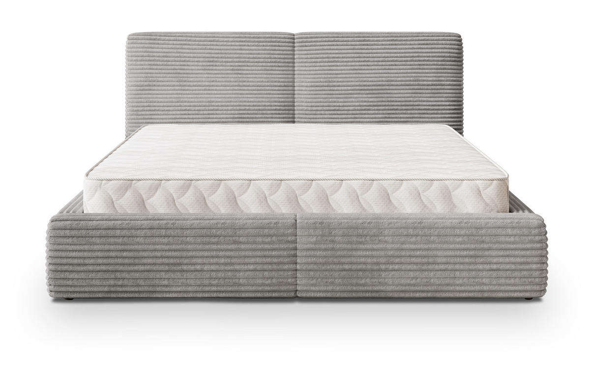 ČALOUNĚNÁ Postel FELURO 160x200 cm Světle šedá - světle šedá, kompozitní dřevo/textil (160/200cm) - MASSENO