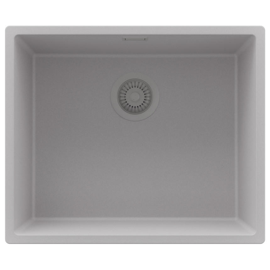 SPÜLBECKEN London Slim, 2-er set Grau 56/47 cm 1 Becken + Ablauf-Set ab 60er Unterschrank - Grau, Kunststoff (56/20/47cm) - Primagran