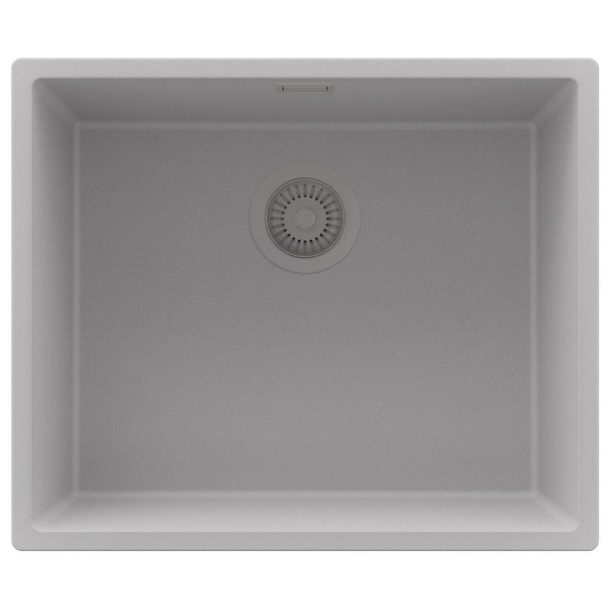 SPÜLBECKEN London Slim, 2-er set Grau 56/47 cm 1 Becken + Ablauf-Set ab 60er Unterschrank - Grau, Kunststoff (56/20/47cm) - Primagran