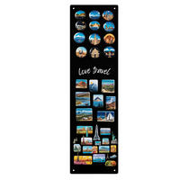 MAGNETTAFEL Klein & Groß Schwarz 70x20 cm - Magnetisches Stahlboard für Magnete, Fotos und Notizen, Beschreibbar - Schwarz, Metall (20/70/0.7cm) - ANWICAR