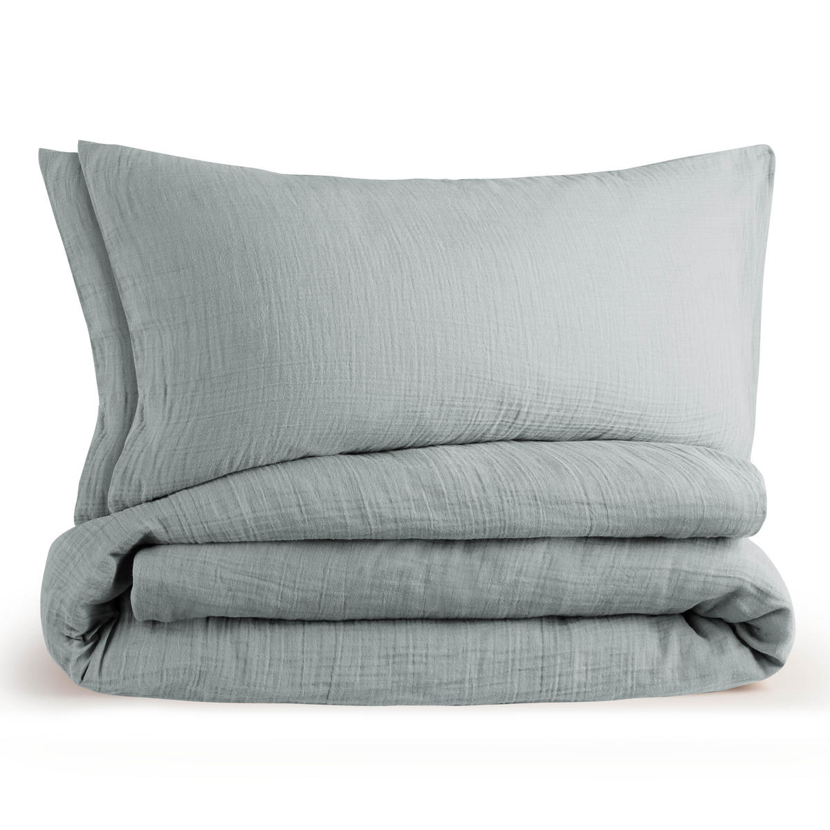 BETTWÄSCHE Musselin, 100% Baumwolle, 2x 135/200 cm & 2x 40/80 cm, Blau - Blau, Textil (135/200cm) - Blumtal