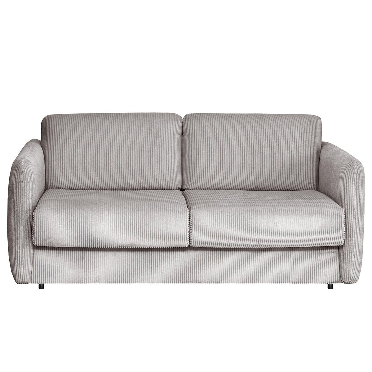 SCHLAFSOFA mit Matratze - Hellgrau/Schwarz, Kunststoff/Textil (194/86/104cm) - home24