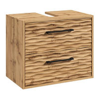 WASCHBECKENUNTERSCHRANK Etna 2 Schubladen Eiche - 60 x 35 x 50 cm - Eichefarben, Holz (60/50/35cm) - Badplaats