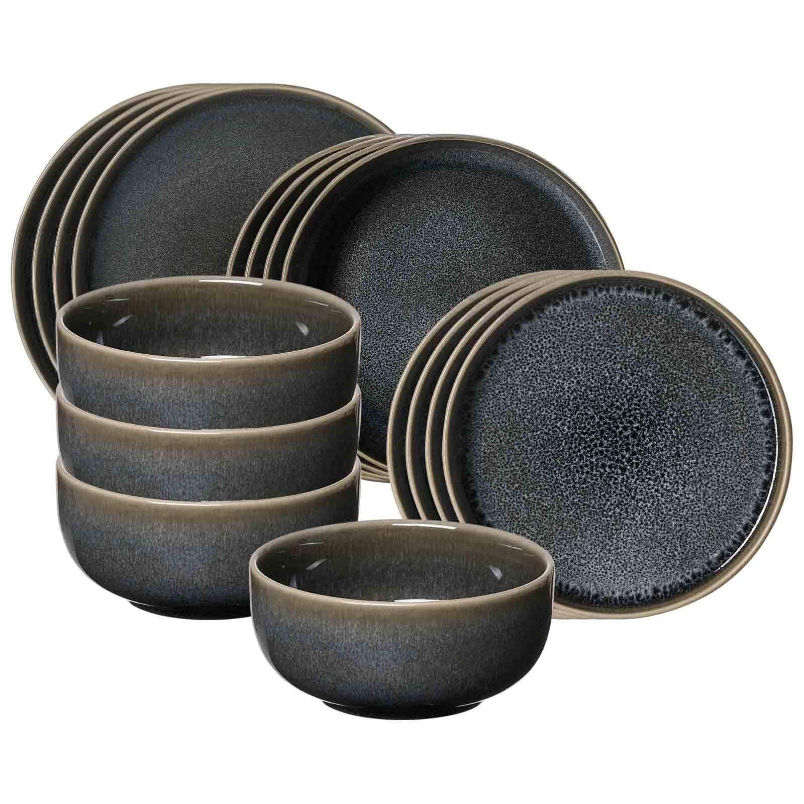 EINSTEIGER-SET Eda grau 16er Set - Grau, Keramik (1/1/1cm) - Ritzenhoff Breker