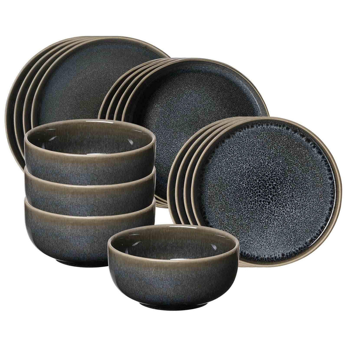 EINSTEIGER-SET Eda grau 16er Set - Grau, Keramik (1/1/1cm) - Ritzenhoff Breker