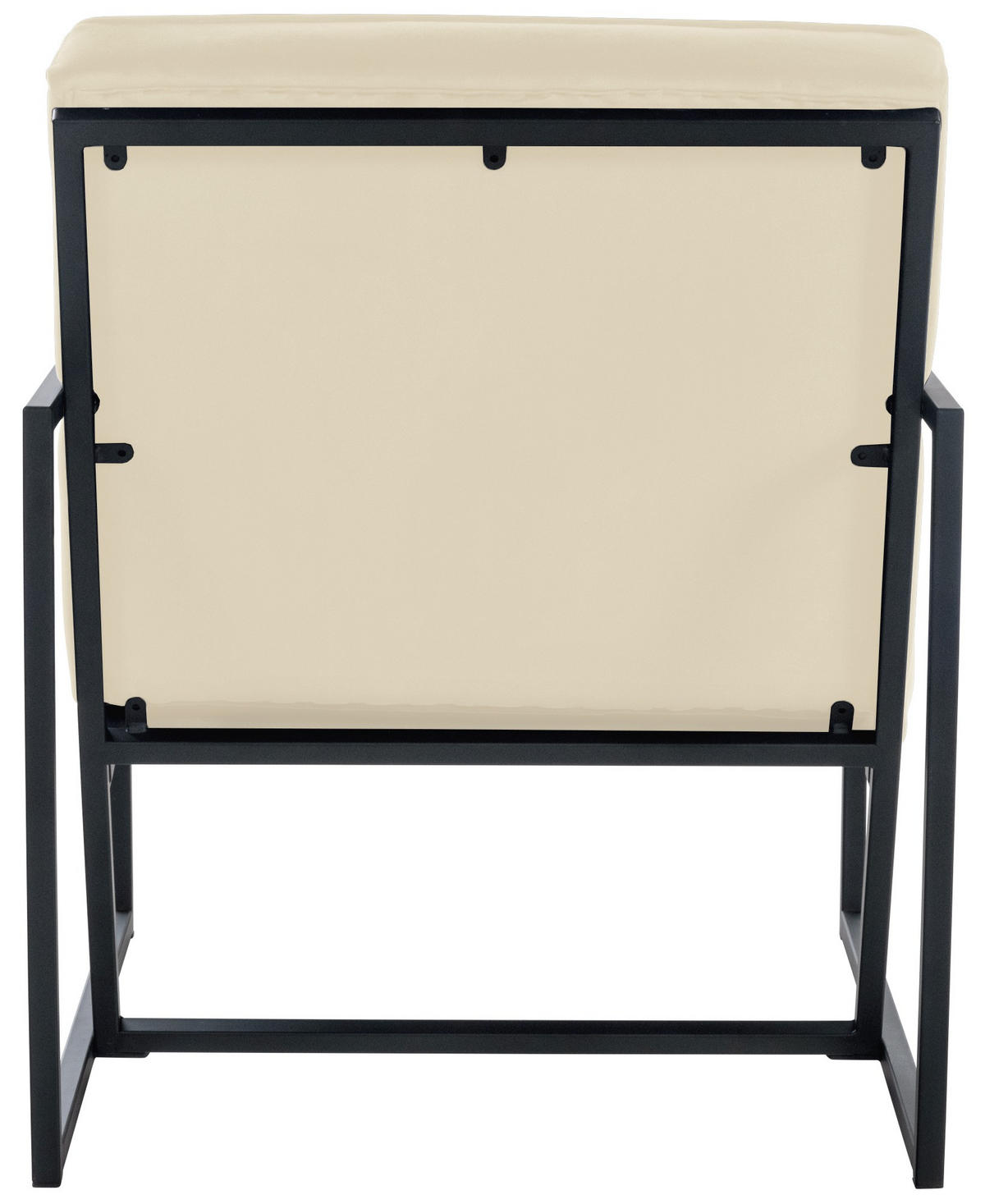 SESSEL Samt creme - Creme/Schwarz, Textil/Metall (63/79.5/83cm) - CLP