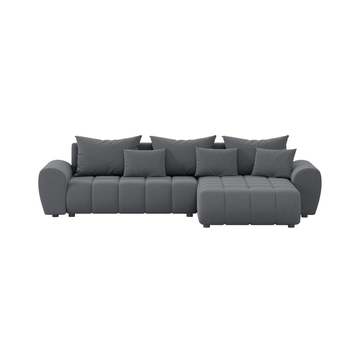 ECKSOFA Eide L mit Schlaffunktion, Graphit - Graphitfarben, Textil (294/180cm) - Fedve