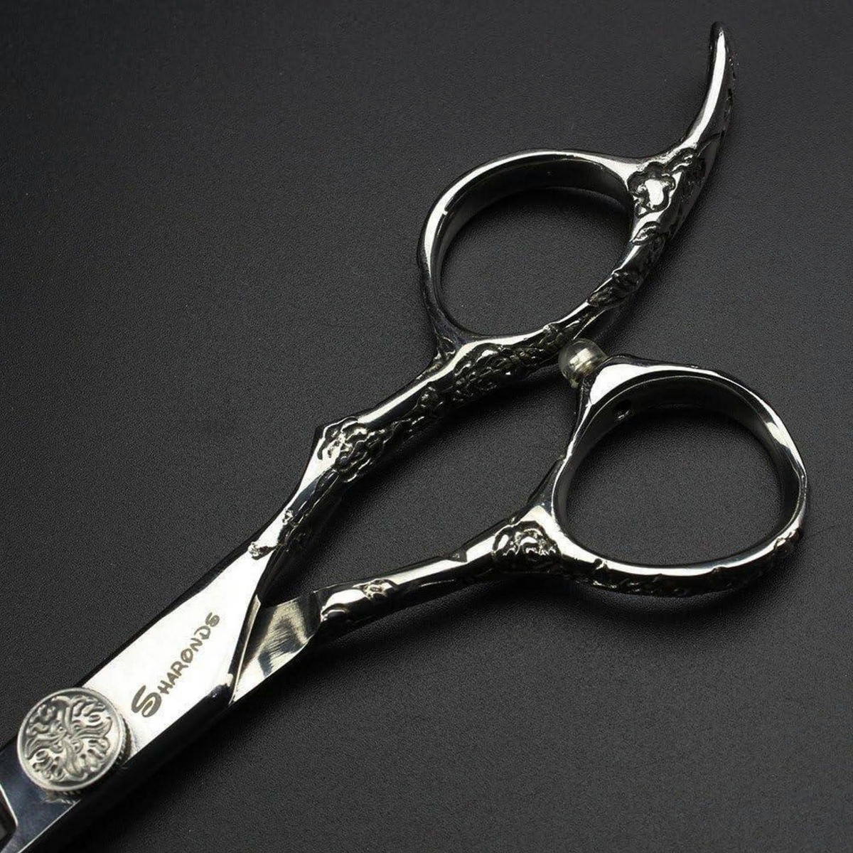 HAARSCHERE 6 Zoll professionell Edelstahl ergonomisch - Silberfarben, Metall (3/1.5/22cm)