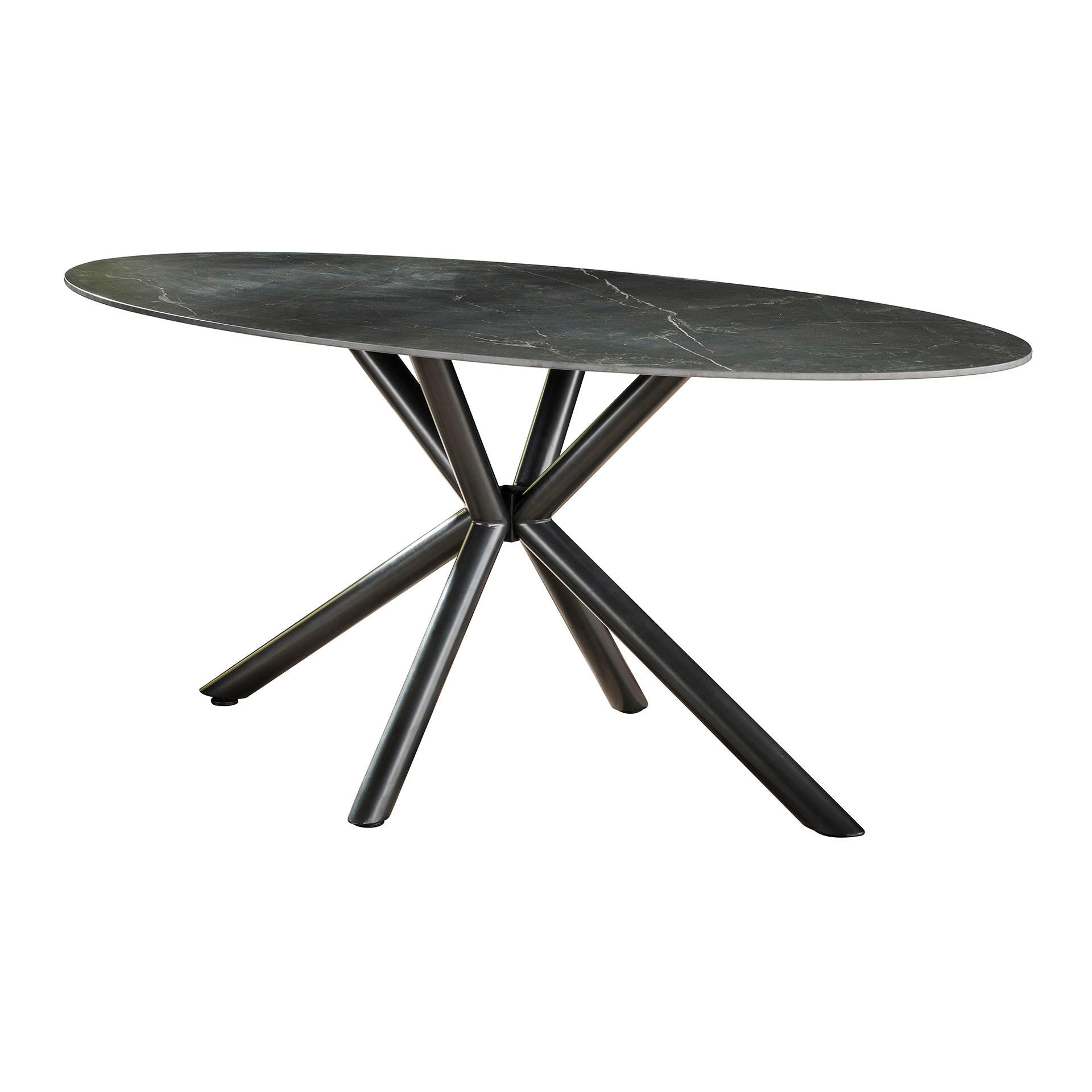 ESSTISCH Ovaca Schwarz 90/180/76 cm - Schwarz, Keramik (90/180/76cm) - Hoyz Collection