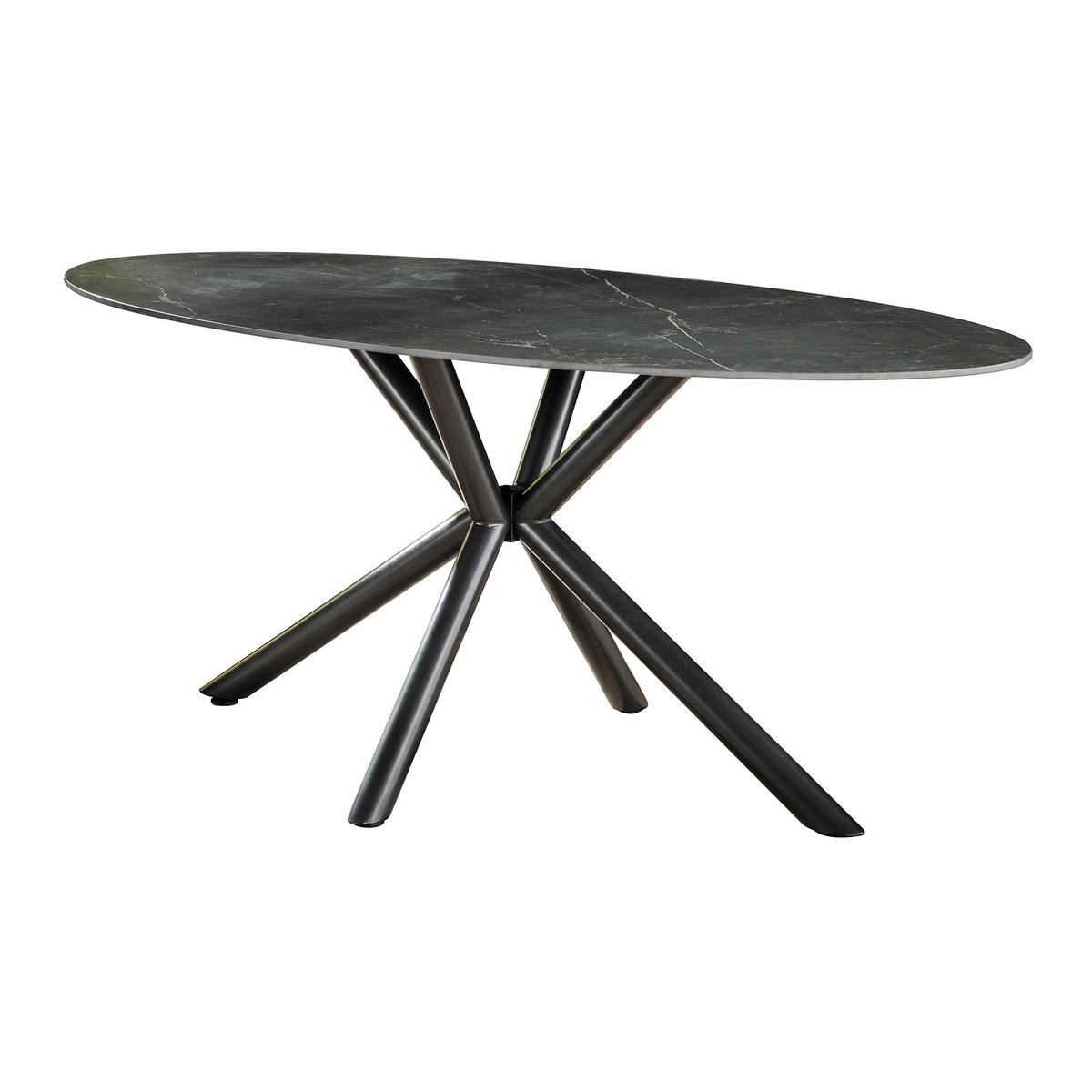 ESSTISCH Ovaca Schwarz 90/180/76 cm - Schwarz, Keramik (90/180/76cm) - Hoyz Collection