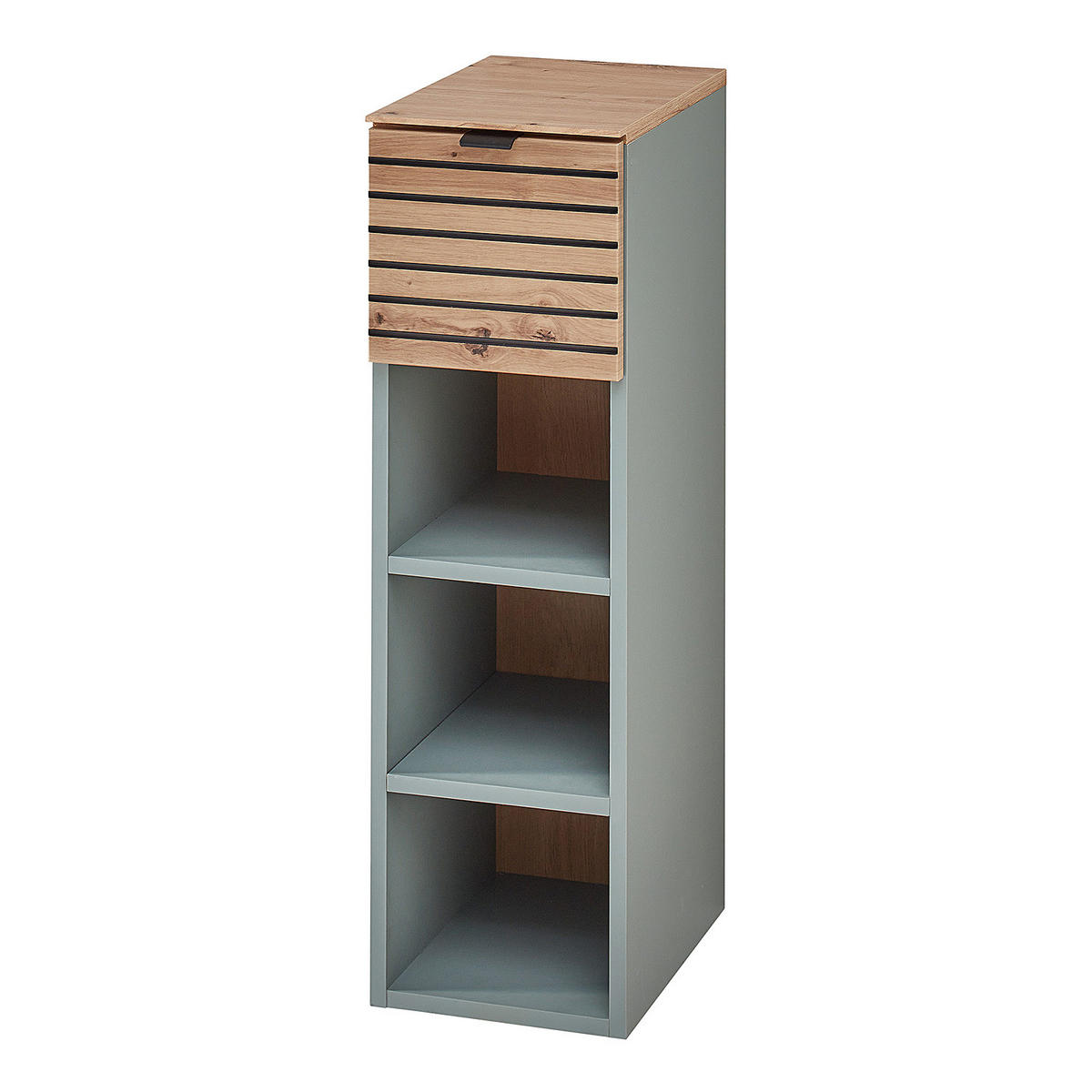 WANDREGAL - Schwarz/Mintgrün, Holzwerkstoff/Metall (25/84/37cm) - home24