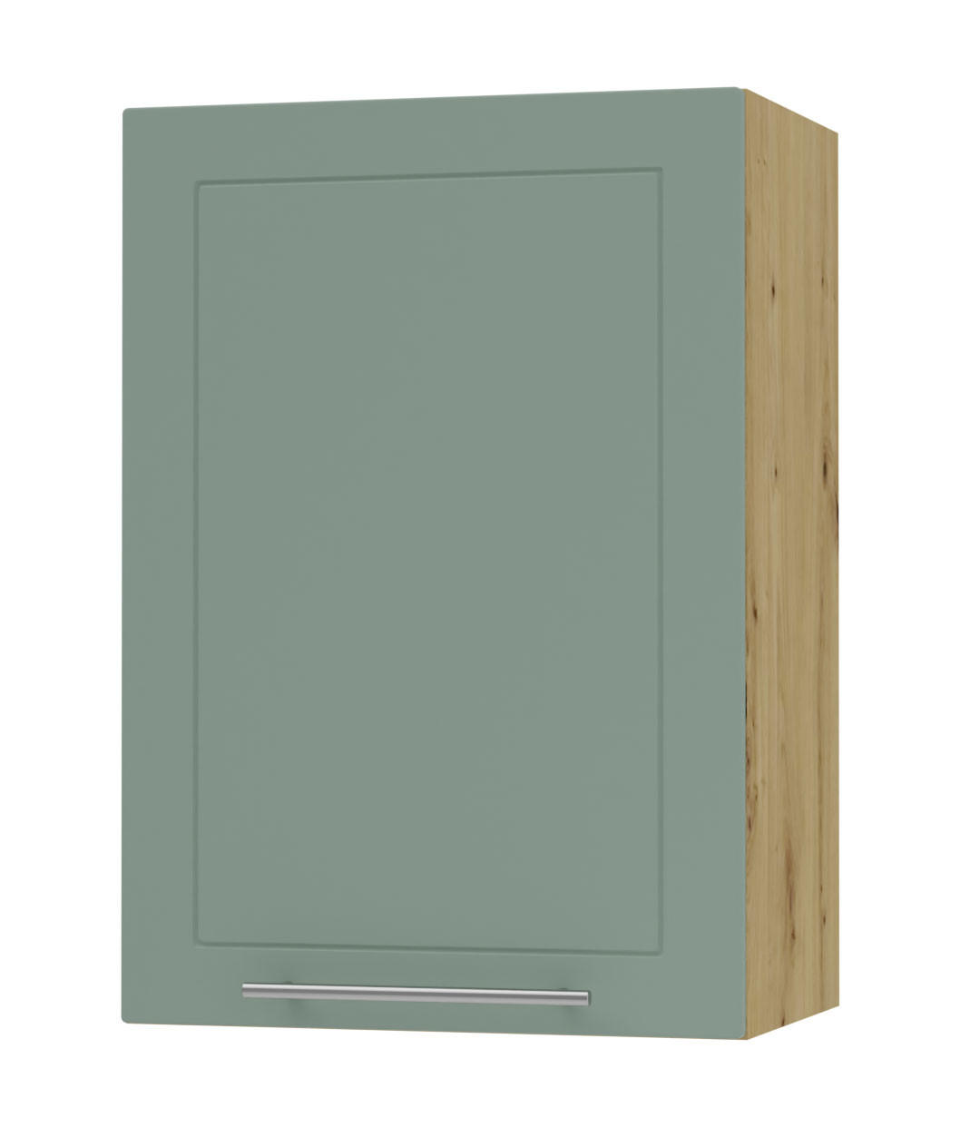 KÜCHENHÄNGESCHRANK Kvantum W2/50 Mint Matt / Eiche Artisan Matt 50 / 32,5 / 72cm - Eiche Artisan/Mintgrün, Holz/Holzwerkstoff (50/72/32.5cm) - Feldmann-Wohnen
