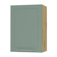 KÜCHENHÄNGESCHRANK Kvantum W2/50 Mint Matt / Eiche Artisan Matt 50 / 32,5 / 72cm - Eiche Artisan/Mintgrün, Holz/Holzwerkstoff (50/72/32.5cm) - Feldmann-Wohnen