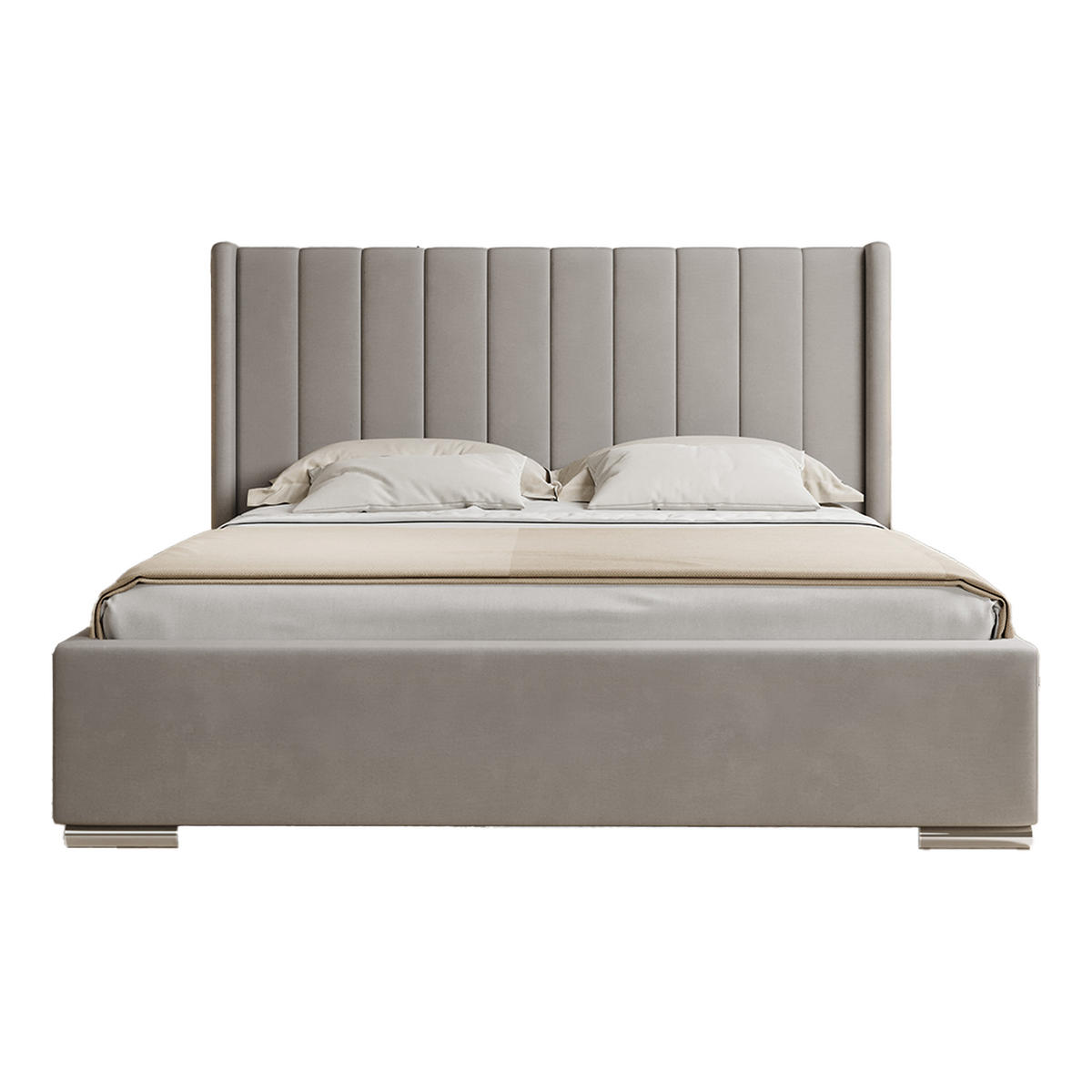 POLSTERBETT PAMBRIA 140x200 cm, Beige - Beige, Textil (200/140cm) - Fedve