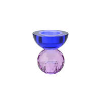 KERZENHALTER Sari Kugel Cabochon, Glas, Flieder / Blau, H 9 cm - Lila, Glas (12/9/9cm) - Gift Company