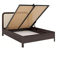 MASSIVHOLZBETT Modena mit Lattenrost und Bettkasten, Buche - lackiert, Palisanderfarbe/Ecru, 180x200 - Ecru/Wengefarben, Holz/Buchenholz (180/200cm) - Visby