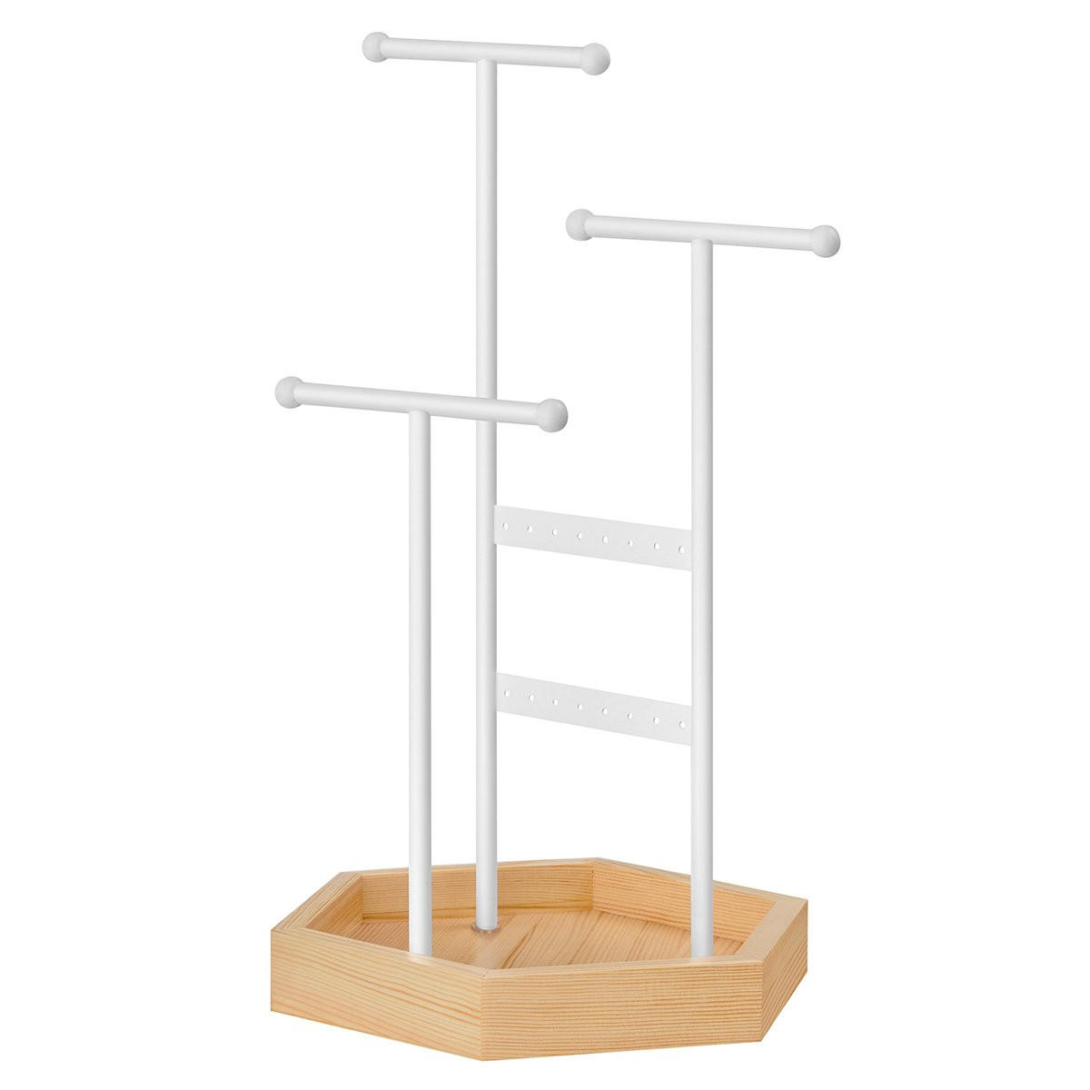 SCHMUCKSTÄNDER - H36 cm - Weiß, Metall (18/36/20.5cm) - Calicosy