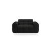 SOFA Kendal aus strukturiertem Stoff schwarz 2 Sitzplätze - Schwarz, Textil (156/79/103cm) - Micadoni
