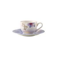 MOKKA-/ESPRESSOTASSE MIT UNTERTASSE Mariefleur Gris Basic bunt 50 ml - Multicolor, Keramik (12/6.1/12cm) - Villeroy & Boch