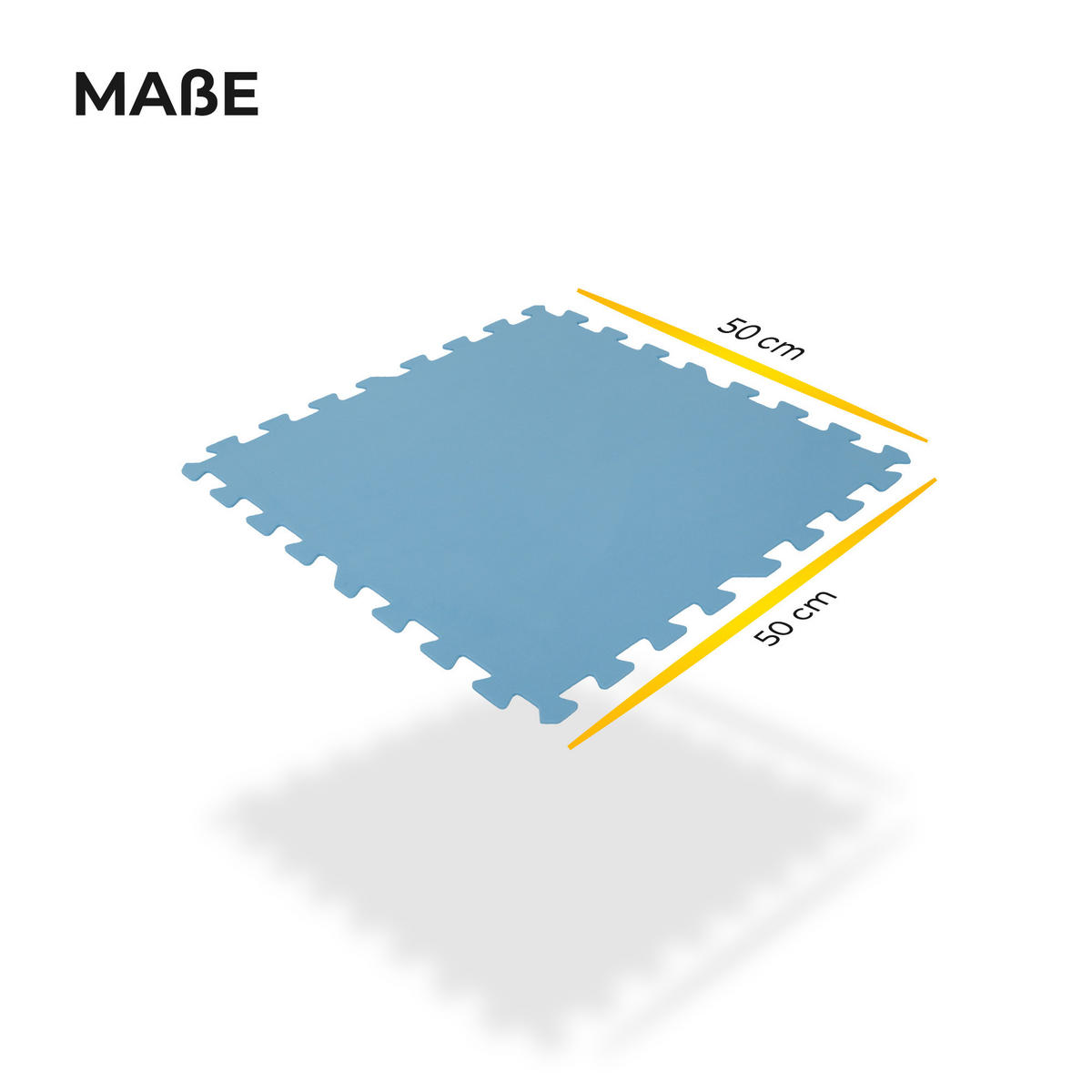 BODENSCHUTZMATTE für Pool Blau 50x50cm (8 Stück - 2m²) - Blau, Kunststoff (50/50cm) - Bestlivings