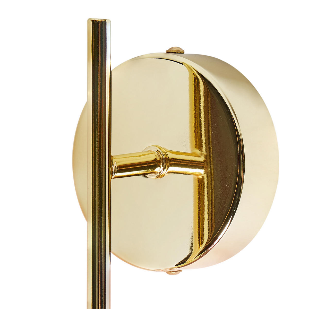 WANDLAMPE Gold Anadyr - Beige/Goldfarben, Glas (14/25/14cm) - Beliani