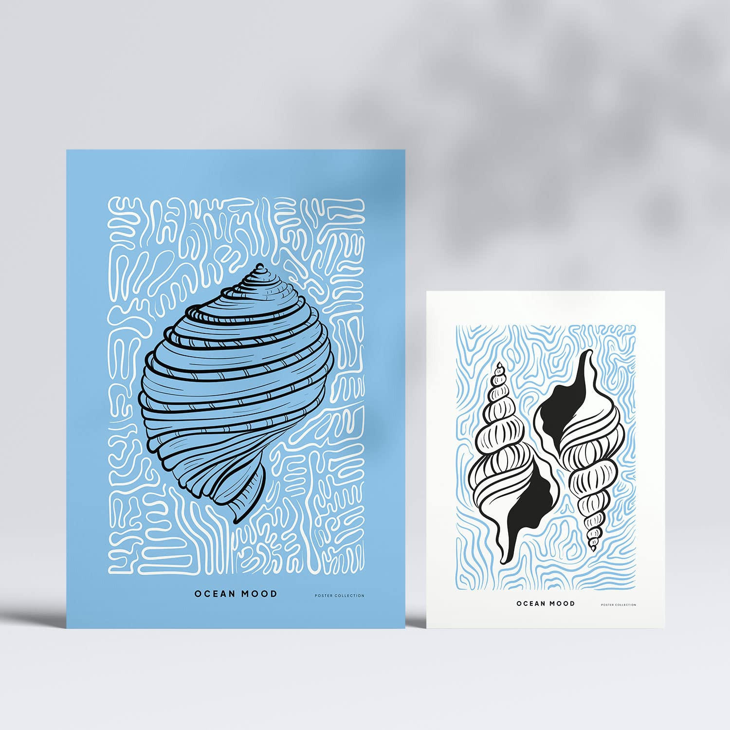 POSTER Set Mit 6 In Schwarzer Tinte Irises A3 & A4 Rahmenlos - Klar, Papier (29/3cm) - Nacnic