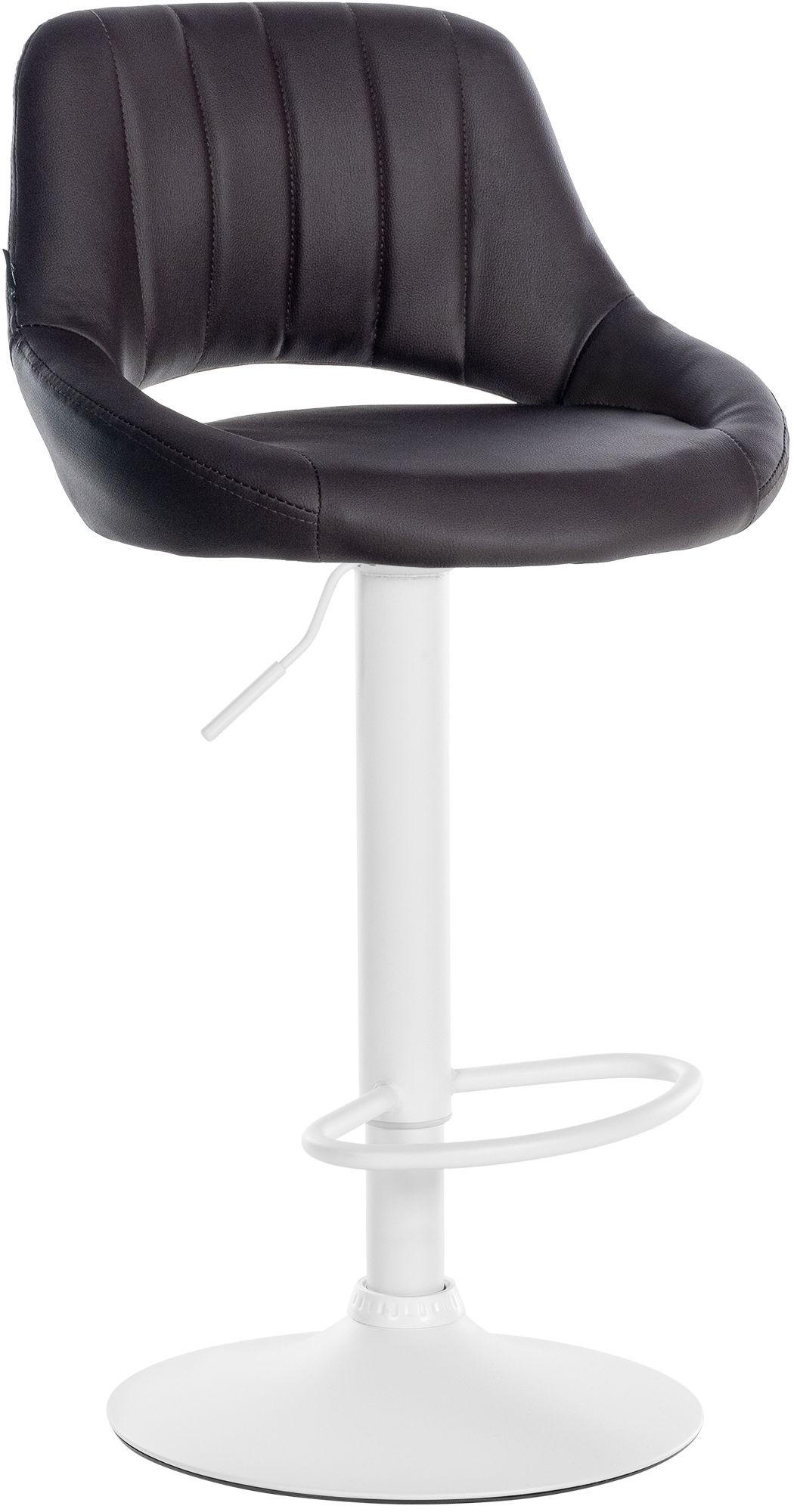 BARHOCKER Lederlook Braun - Weiß/Braun, Textil/Metall (47/85/48cm) - CLP