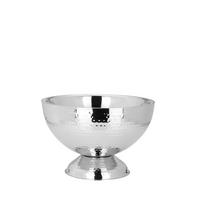 CHAMPAGNER-/FLASCHENKÜHLER Bowl Hammerschlag-Optik (H) 21 x (Ø) 32 cm - Silberfarben, Paraffin (32/21cm) - Hermann Bauer jun. Kollektion GmbH