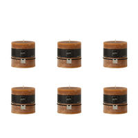 DUFTKERZE ZART - Orange - 64 Std. - 6er set - Orange, Paraffin (10/10cm) - J-Line