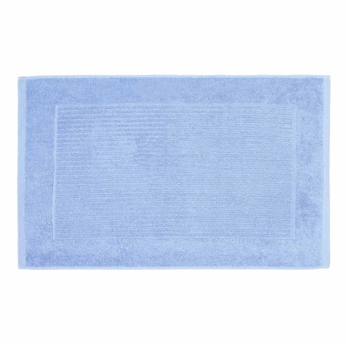 BADEMATTE Imperial 50/80 cm, Baumwolle - Hellblau, Textil (50/80cm) - Homescapes