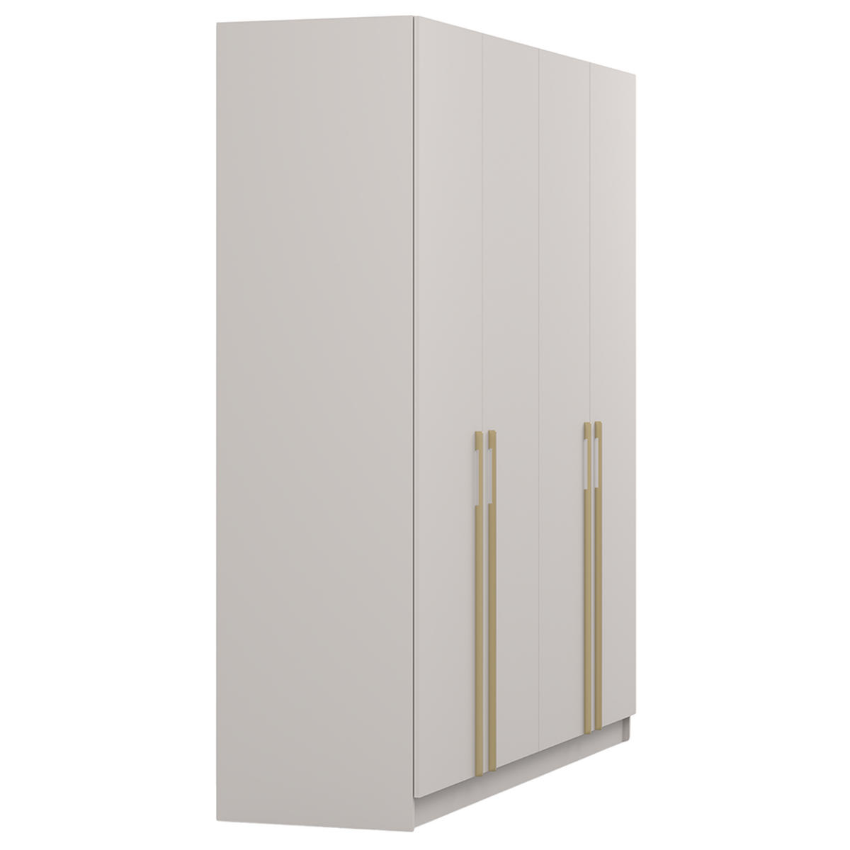 DREHTÜRENSCHRANK ROSA 4D 200/210/57 cm 4-türig Kaschmir - Kaschmir/Goldfarben, Holzwerkstoff/Metall (200/210/57cm) - imoebel24