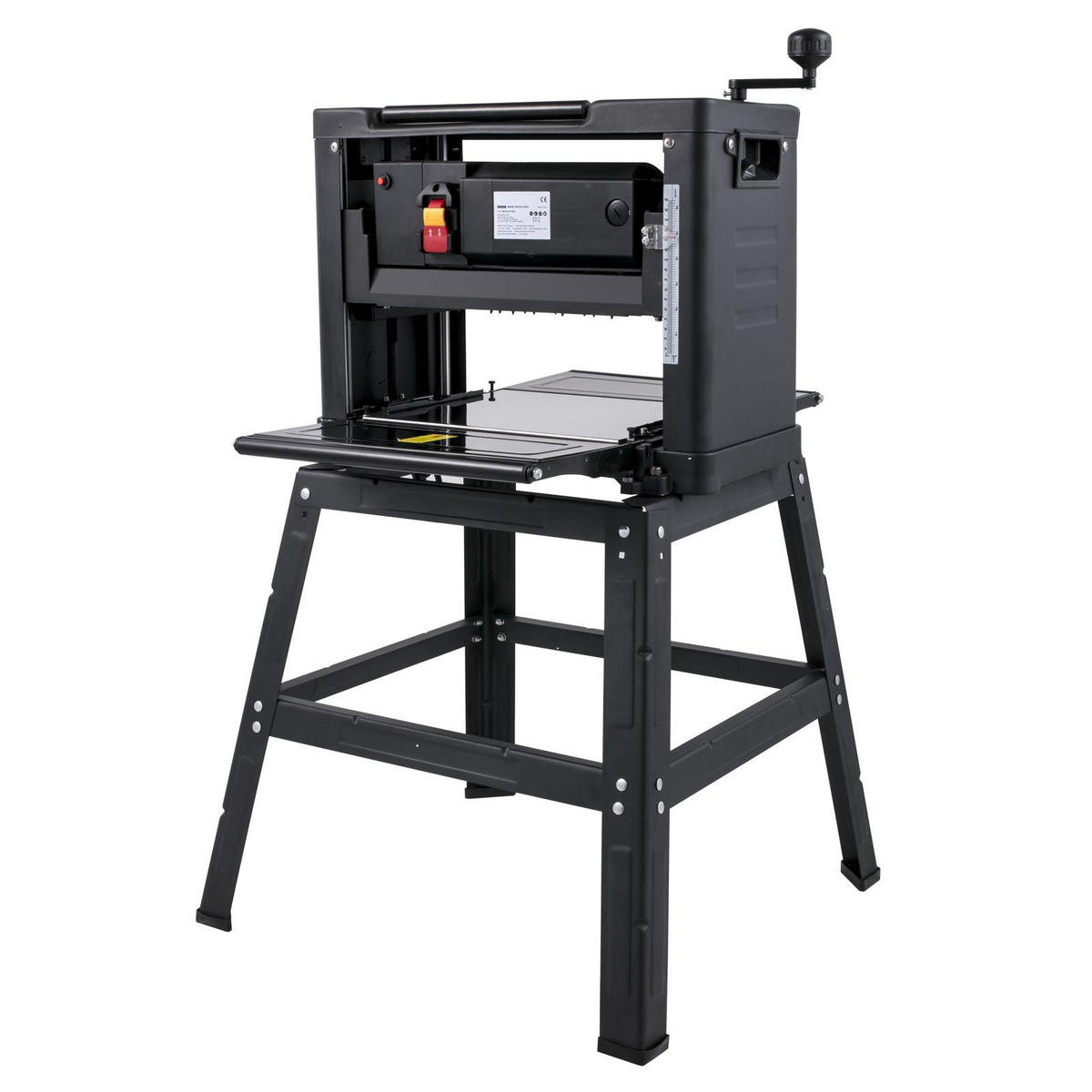 HOBEL Dickenhobel 330mm 2000W-Tischhobelmaschine mit klappbarem Eisen-Untergestell - Schwarz, Metall (20/30/10cm) - Raelunyi