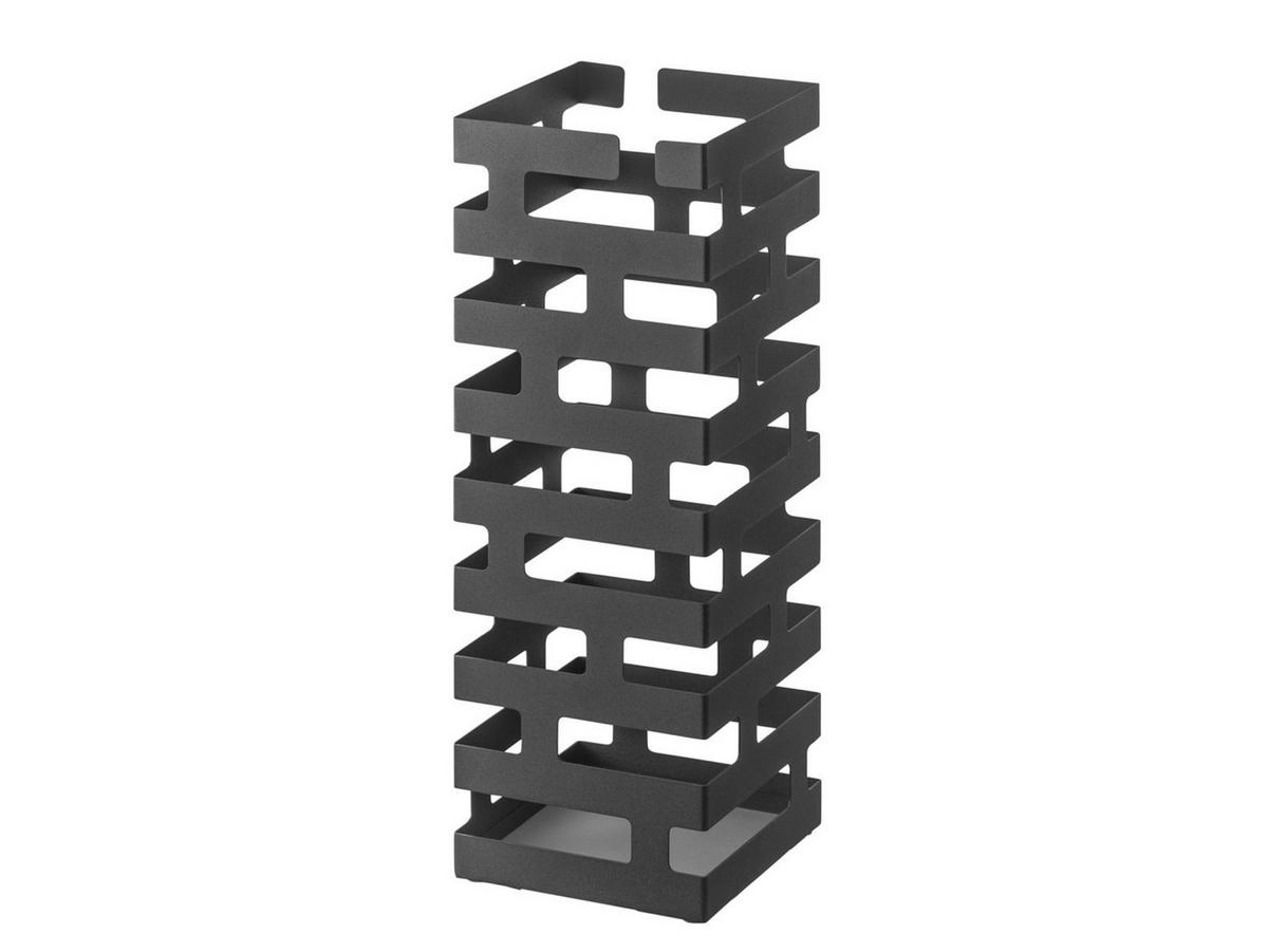 SCHIRMSTÄNDER Brick schwarz 15/43/15 cm - Schwarz, Metall (15/43/15cm) - Yamazaki
