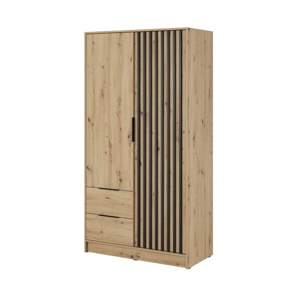 KLEIDERSCHRANK – 105 cm – Nelly – Eiche - Eiche Artisan, Holzwerkstoff (105/200/51cm) - hi-markt