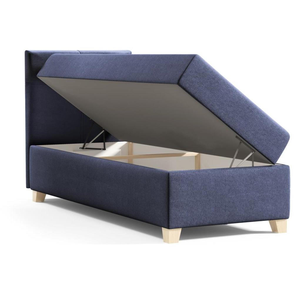 POLSTERBETT Helen Mini 103/206/106 dunkelblau - Dunkelblau, Holzwerkstoff/Textil (100/200cm) - Beautysofa