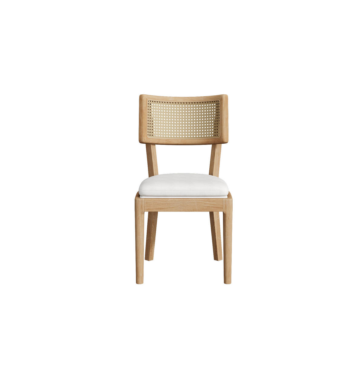 ESSZIMMERSTÜHLE 4er-Set mit Rattan-Rückenlehne Massivholz Wood - Braun, Holz (58/88/50.1cm) - Meubliv